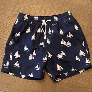 Toddler boys J. Crew sailboat swim trunks - size 4